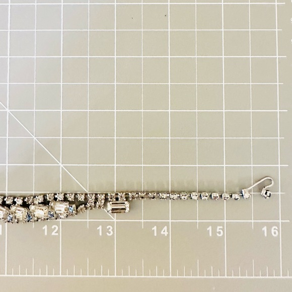 🔥 Vintage Rhinestone Art Deco Choker Necklace STUNNER 💎 - Picture 5 of 17